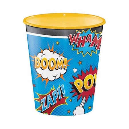 12 Oz Superhero Slogans Plastic Sweet Cup, 12PK
